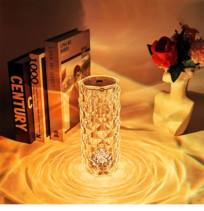 crystal table lamp rose1l472
