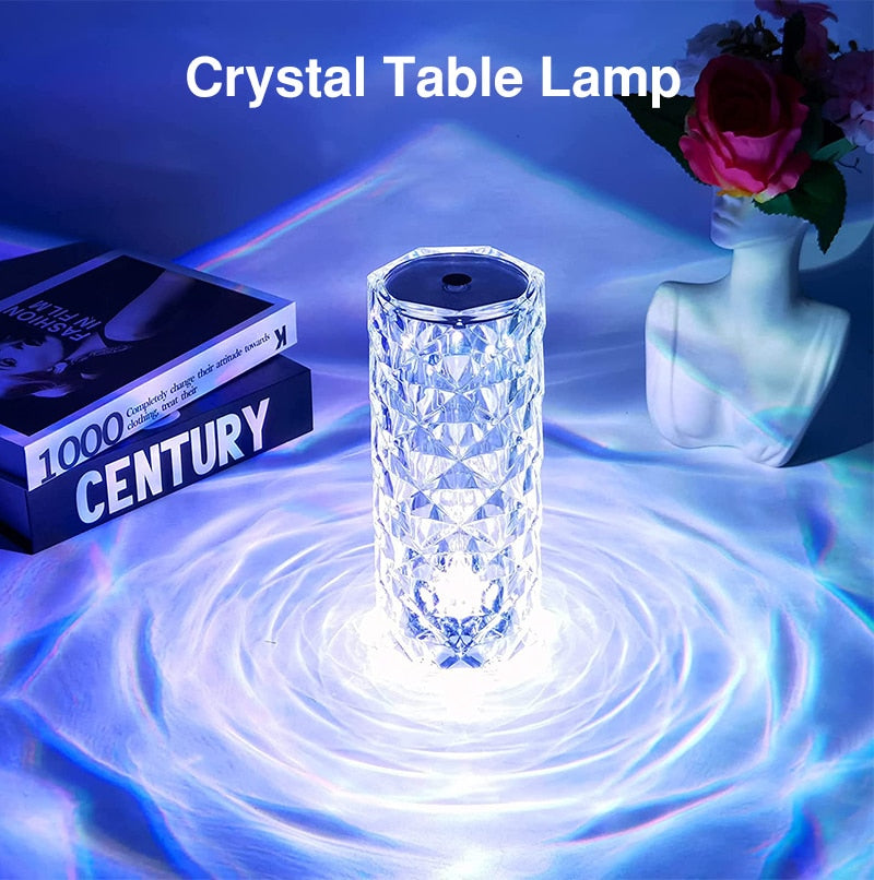 crystal table lamp rose8crf2