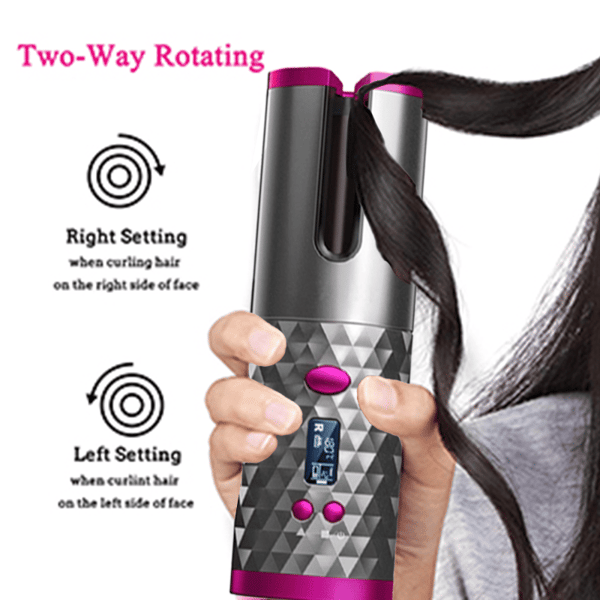 auto rotating ceramic hair