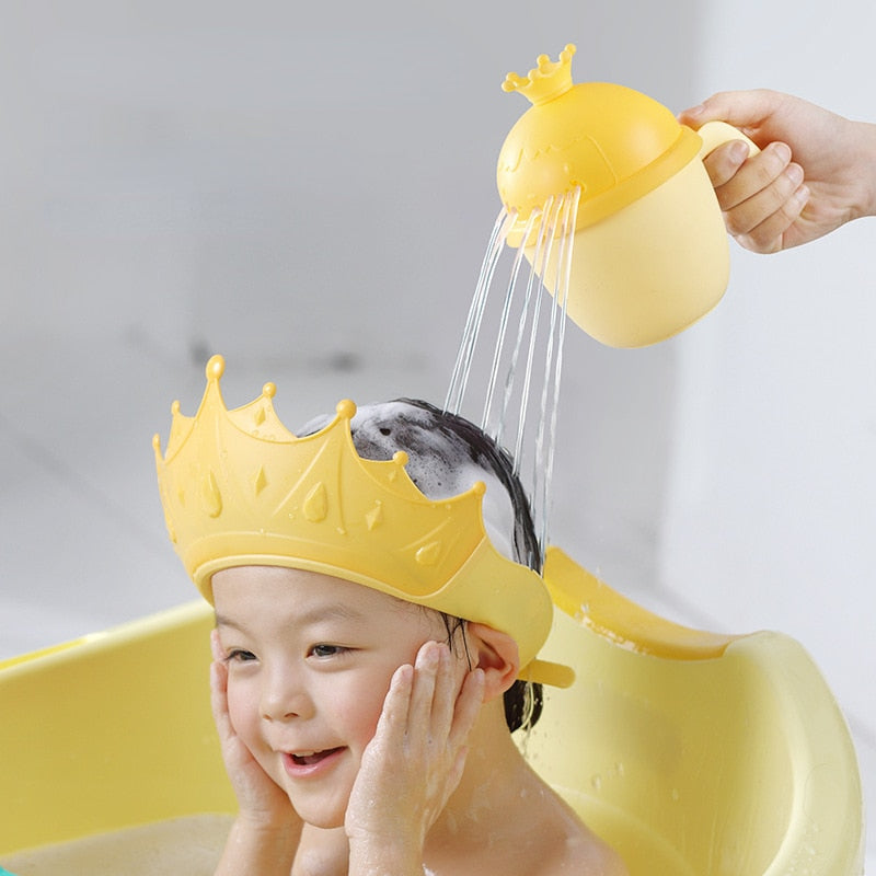 baby shower cap bath and shampoo protect eyes baby care crown head capfozj9